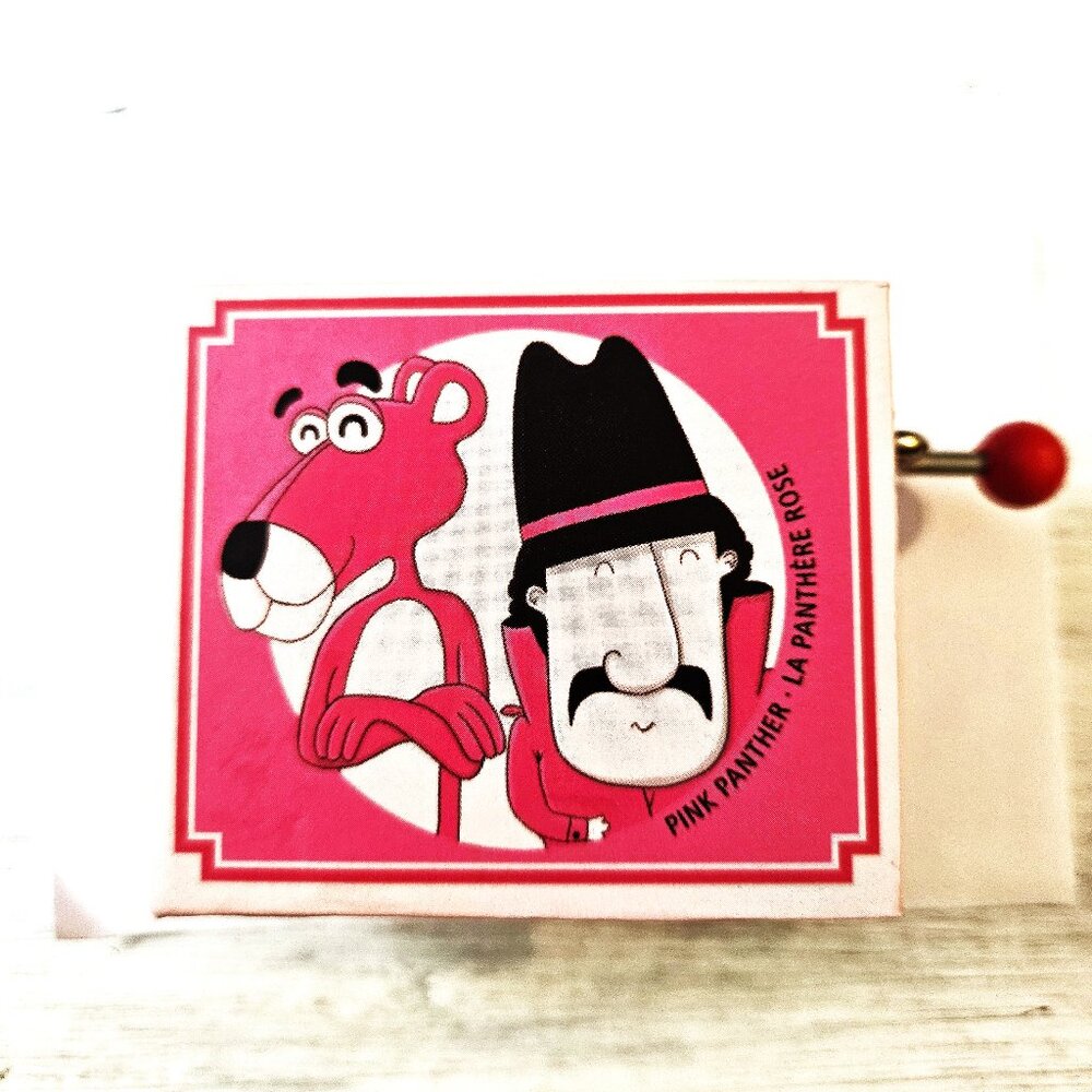 “Pink Panther Theme” Music Played on Small, Hand-Cranked Music Box